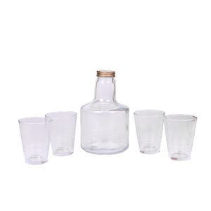 Jarra Con Tapa 1200ml/200ml Con Vasos 5pcs En Caja