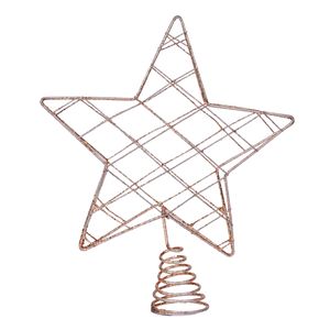 Adorno Estrella Dorado Con Base 25x30cm