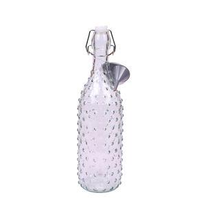 Botella De Vidrio Con Embudo 1000ml Genérico