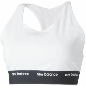 Top blanco/negro sleek medium support mujer nb