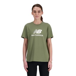 Remera m/c verde essentials jersey logo mujer nb