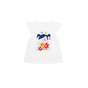Remera m/c blanco niña ficcus