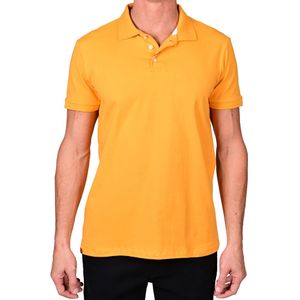 Polo m/c amarillo gola relieve hombre new green