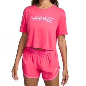 Remera m/c rosa pro crop mujer nike