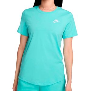 Remera m/c verde aqcua nsw club ss mujer nike