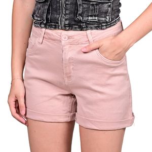 Short rosa vieja cuffed denim mujer tiare