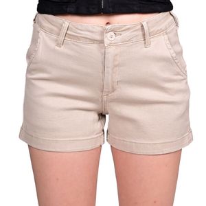 Short beige chino twill color mujer tiare