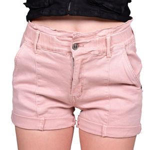 Short rosa baggi denim color mujer tiare