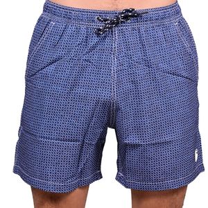 Short De Baño Azul Marino Estampado Hombre