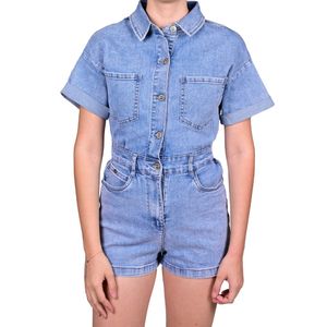 Enterizo Celeste Enterizo-Denim Mujer Tiare
