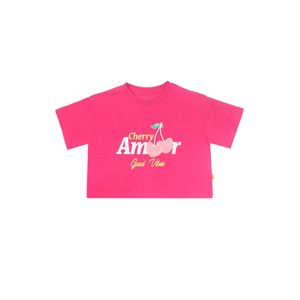 Remera m/c fucsia niña ficcus