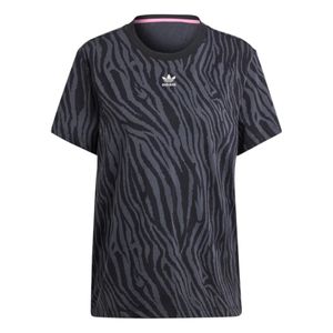 Remera M/C Negro/Gris Essential Zebra Mujer Adidas