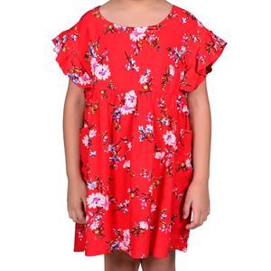 Vestido rojo estampado niña tiare