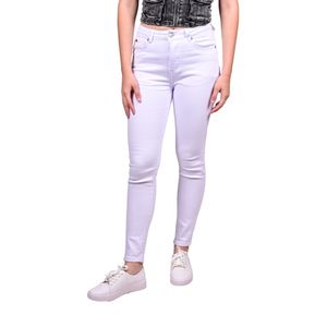 Jeans blanco tiro medio skinny fit mujer tiare