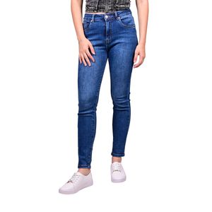 Jeans Azul Skinny Fit Tiro Medio Mujer Tiare