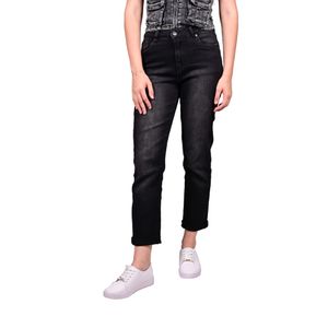 Jeans negro mom tiro medio premium mujer tiare