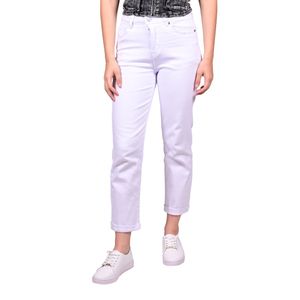 Jeans blanco mom tiro medio premium mujer tiare