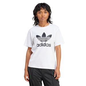 Remera m/c blanco / negro trefoil mujer adidas