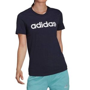 Remera M/C Azul Essential T Logo Mujer Adidas