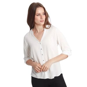 Blusa 3/4 blanco essencial mujer fuera de serie