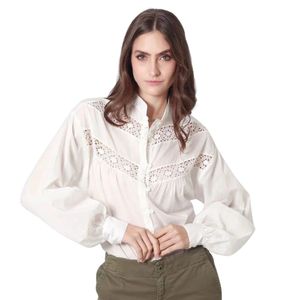 Blusa M/L Blanco Utility Garden Mujer Fds