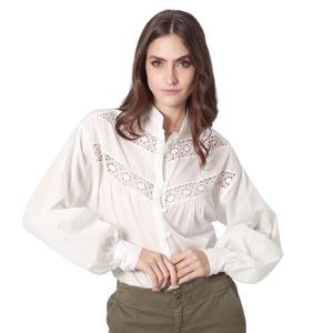 Blusa m/l blanco utility garden mujer fds