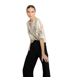 Blusa M/C Estampado Mujer Fuera De Serie