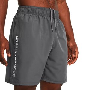 Short Gris. Woven Wordmark Hombre