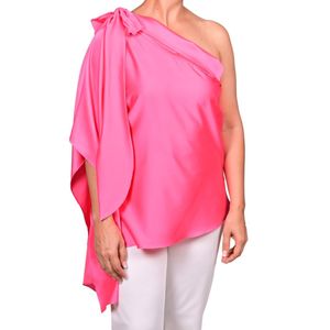 Blusa Fucsia Al Bies En Un Hombro Mujer Juliette