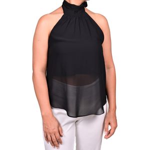 Blusa negro cuello hatler mujer juliette