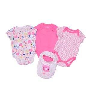 Body Pack 3 Con Babero Combinado Niña Tiny Tots