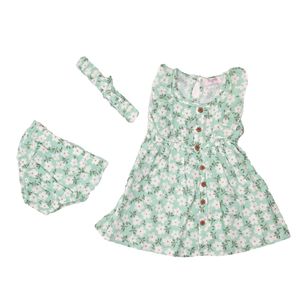 Vestido con vincha verde niño tiny tots