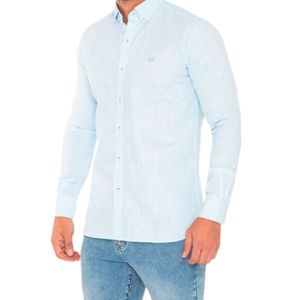 Camisa M/L Celeste Rayas Hombre Oscar De La Renta