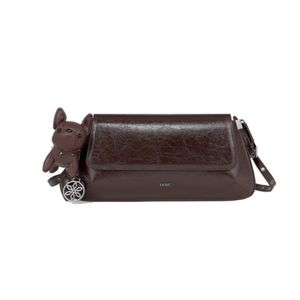 Cartera baguette llavero dog brown fiore