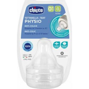 Tetina perfect5 fl lento sil. 0m+ 2un chicco