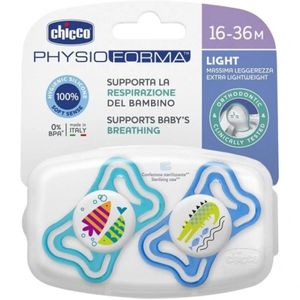 Chupete physio light azul 16-36m 2 uds chicco