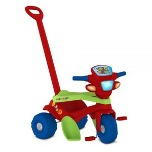 Triciclo Velotrol Paseo Y Pedal Rojo Bandeirante
