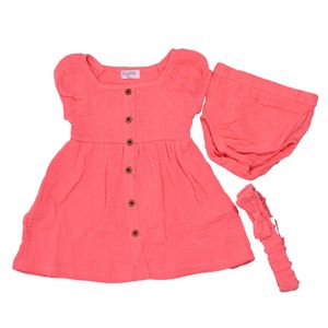 Vestido con vincha rosa niña tiny tots