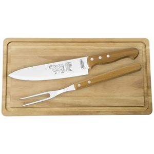 Juego P/ Asado 3pzas.Tab Cortes De Carne 8 Dynamic