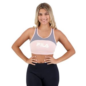Top Rosa Gris Letter Mujer Fila
