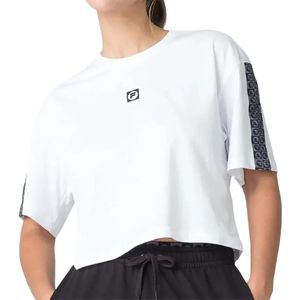 Remera M/C Blanco Negro Blouse Cropped Letter Fila