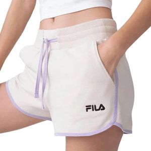 Short Blanco Lila Pastel Comfort Basic Mujer Fila