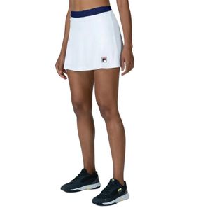 Pollera Blanco/Azul M Tenis Skort Basic Mujer Fila