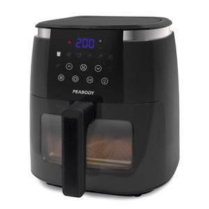 Freidora Air Fryer Negro Sin Aceite 8 Lts. Peabody