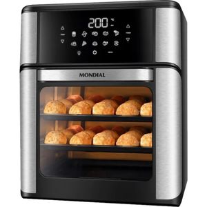 Freidora air fryer oven negro/plat 12 lts. mondial