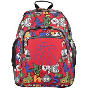 Morral Rayol Monsters Rojo 20 Lts. Totto