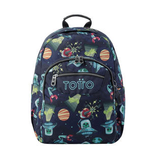 Morral Acuarela Aliens Azul M. 20 Lts. Totto