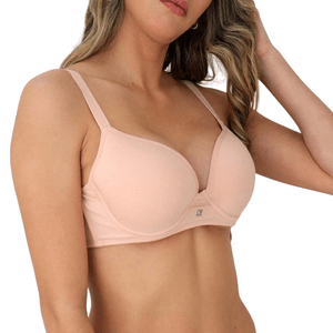 Corpiño taza reforzada algodón nude mujer kalua
