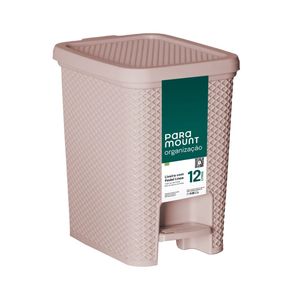 Bote De Basura C/ Pedal Rosa C. 12 Lts. Paramount