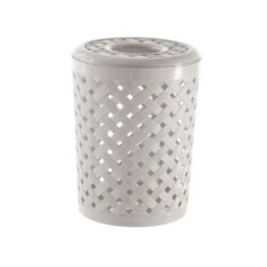 Cesto C/ Tapa Rattan Blanco 10 Lts. Paramount